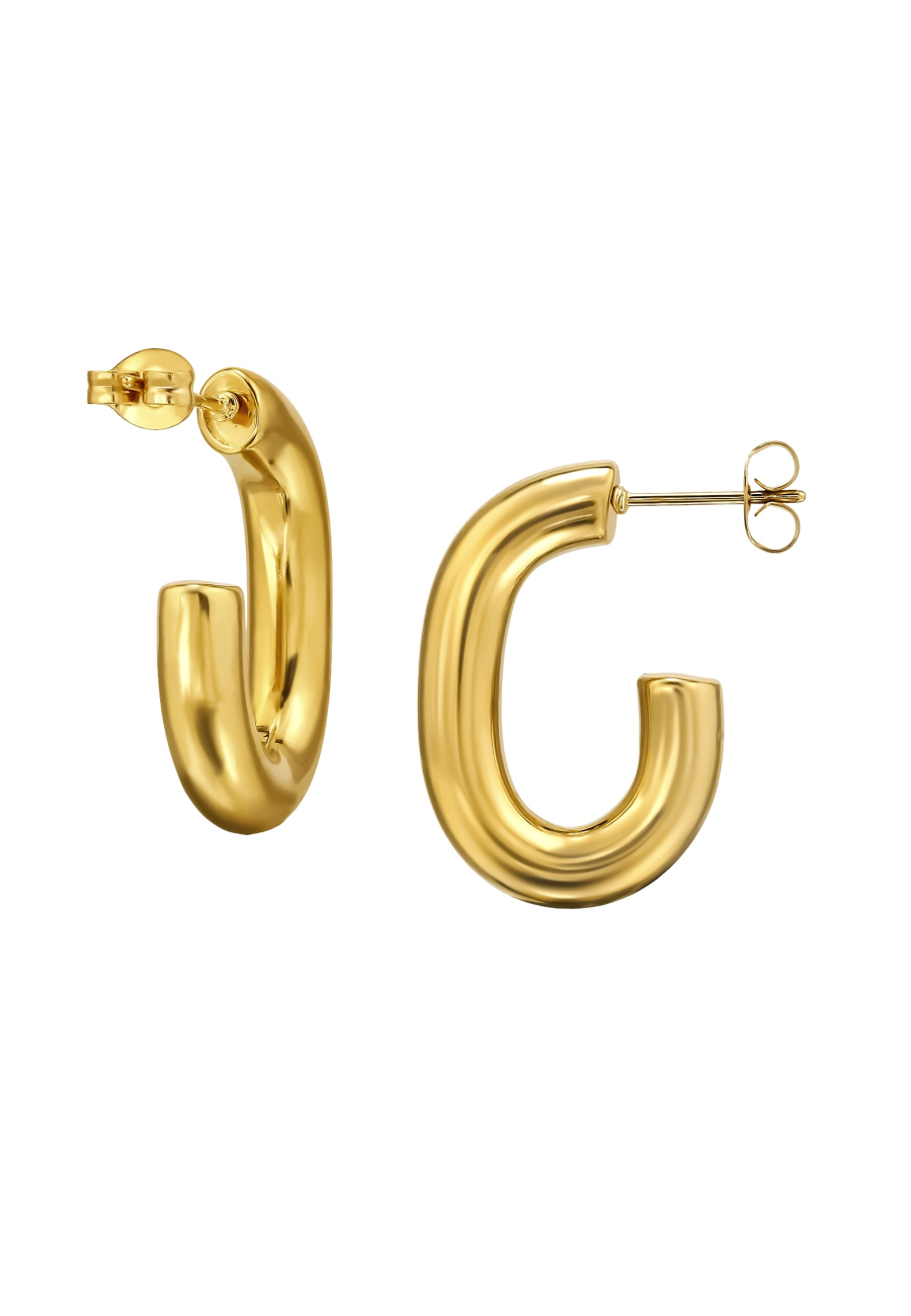 Cleo Hoop Stainless Steel Ear Studs