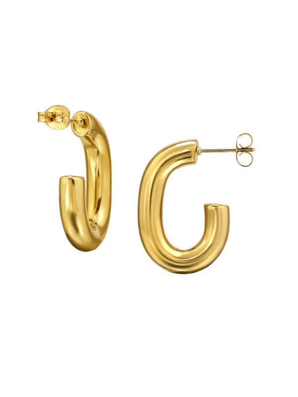 Cleo Hoop Stainless Steel Ear Studs