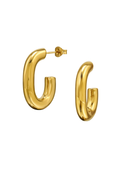 Cleo-Creolen-Ohrstecker aus Edelstahl