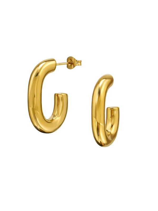 Cleo Hoop Stainless Steel Ear Studs