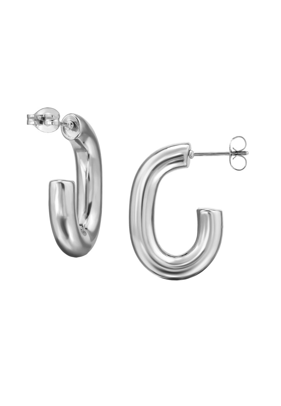 Puces d'Oreilles Créoles Cleo en Acier Inoxydable