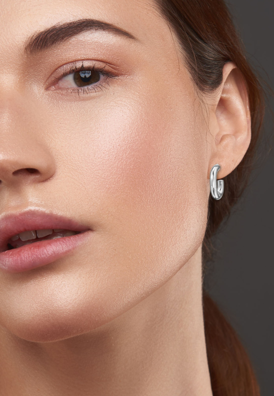 Puces d'Oreilles Créoles Cleo en Acier Inoxydable