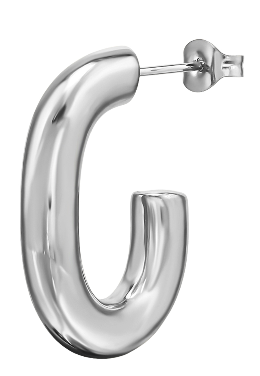 Pendientes de Botón de Aro Cleo de Acero Inoxidable