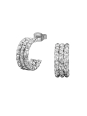 Three Line Bar Diamond Cut Stainless Steel Ear Studs