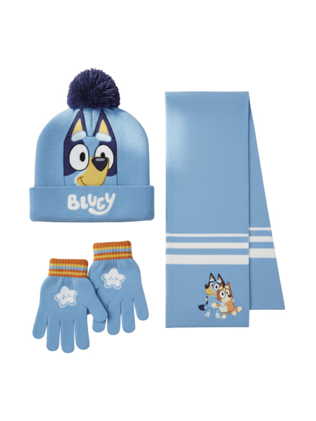 Set de bufanda Bluey de 3 piezas