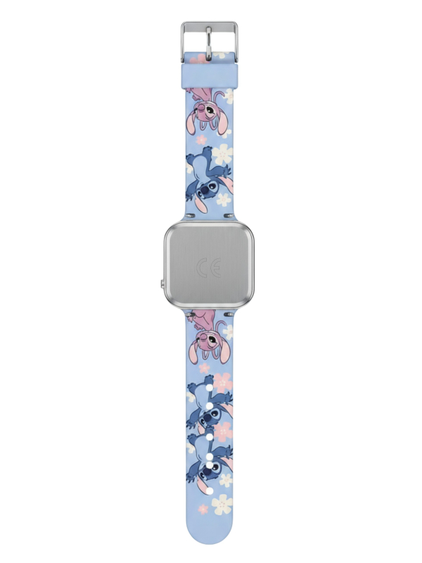 Reloj LED con Estampado de Stitch y Angel