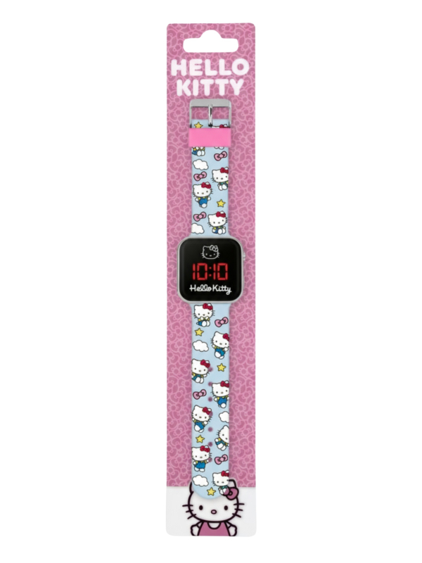 Reloj LED con Correa Estampada de Hello Kitty