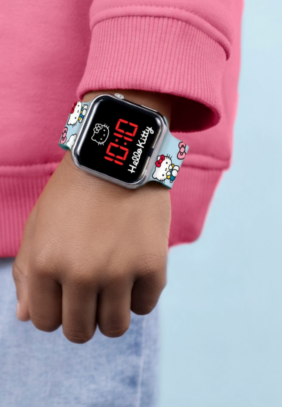 Reloj LED con Correa Estampada de Hello Kitty