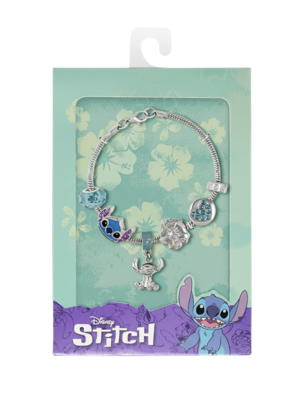 Versilbertes Stitch Charm-Armband