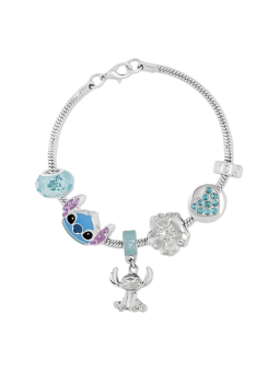 Silver Plated Stitch Charm Bracelet