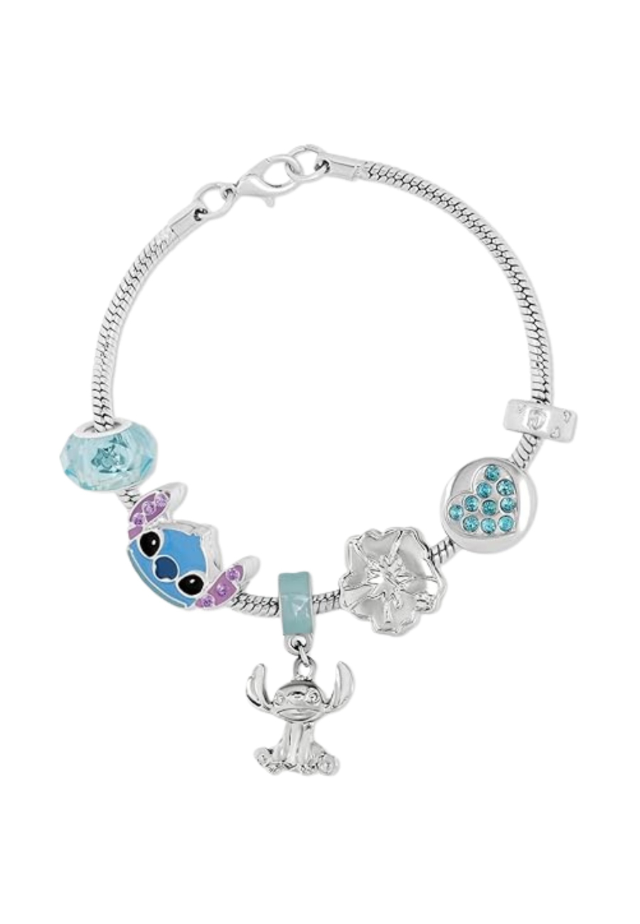 Silver Plated Stitch Charm Bracelet
