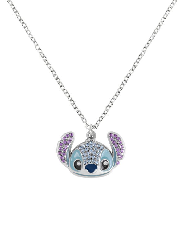 Stitch Crystal Head Pendant Necklace
