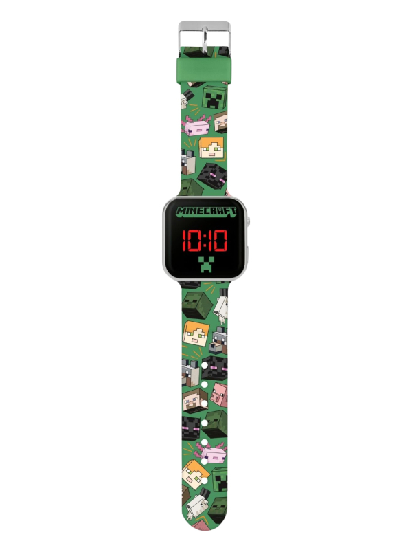 Minecraft Charakter LED-Uhr mit Print