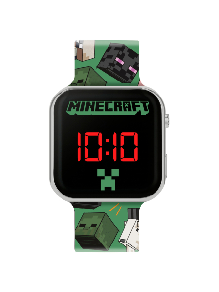 Minecraft Charakter LED-Uhr mit Print