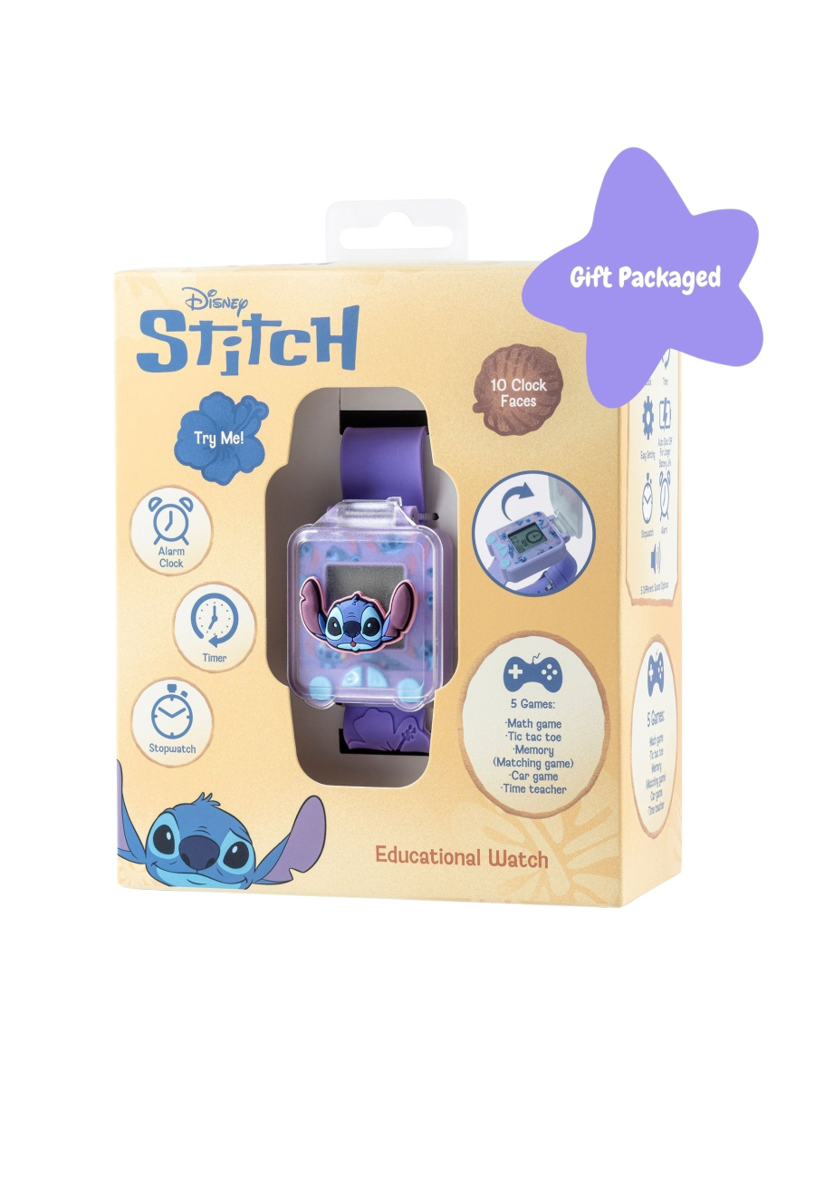 Montre Apprenant l’Heure Stitch avec Bracelet Violet