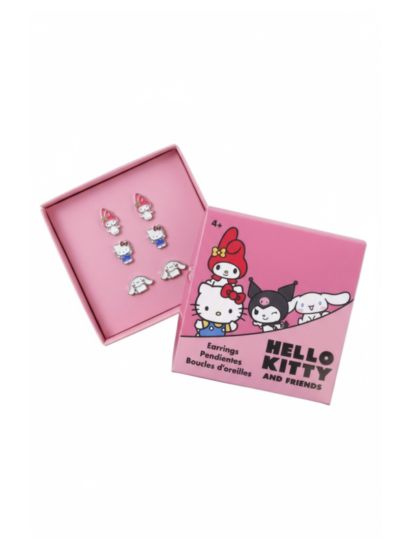 Ensemble de 3 Boucles d’Oreilles Hello Kitty & Friends