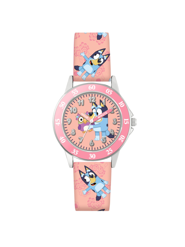 Bluey Lern-Uhr mit Pinkem Armband