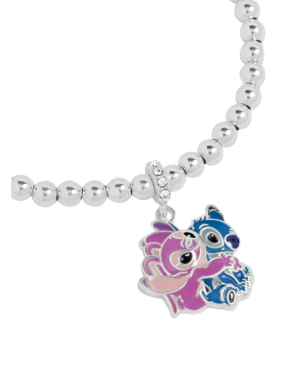 Pulsera Expandible con Colgantes de Stitch & Angel