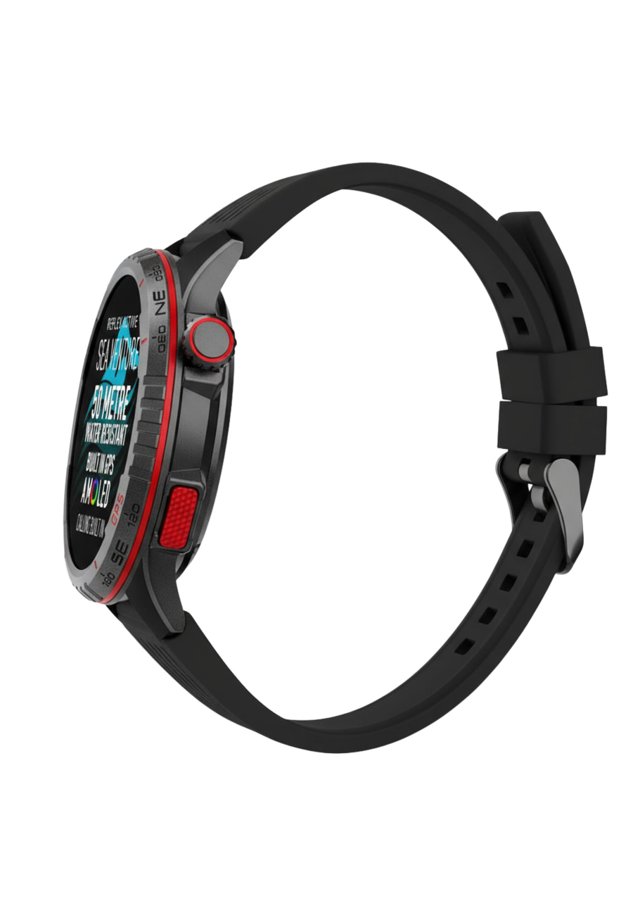 Montre Connectée SEA VENTURE 400 R avec GPS, AMOLED, 50m (Résistante à la Natation) et Bracelet Noir