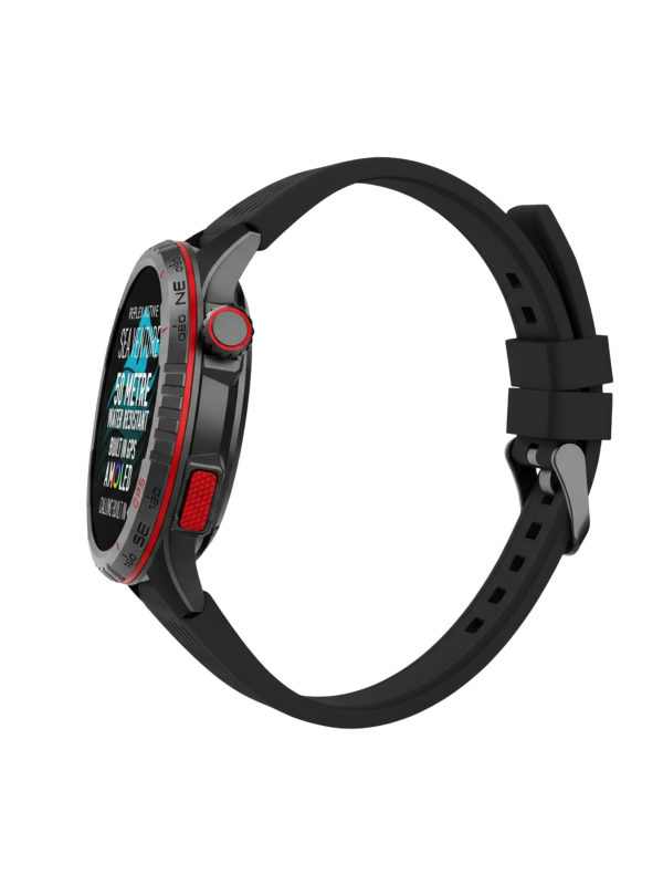 Montre Connectée SEA VENTURE 400 R avec GPS, AMOLED, 50m (Résistante à la Natation) et Bracelet Noir