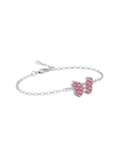 Children's Silver Butterfly Bracelet with Crystal