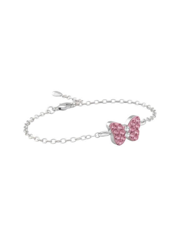 Children's Silver Butterfly Bracelet with Crystal