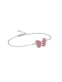 Kinder Silberarmband mit Schmetterling und Kristall