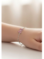 Kinder Silberarmband mit Schmetterling und Kristall