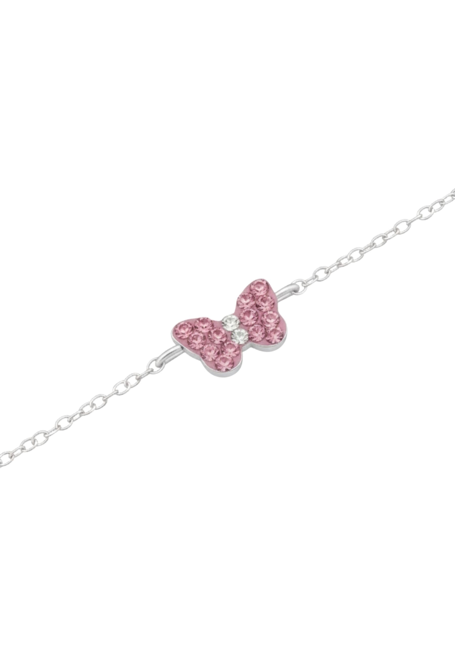 Bracelet Papillon en Argent pour Enfants avec Cristal