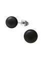 Synthetic Pearl 8mm High Polish Surgical Steel Ear Studs