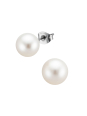 Synthetic Pearl 8mm High Polish Surgical Steel Ear Studs