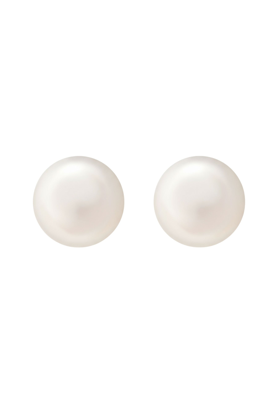 Synthetic Pearl 8mm High Polish Surgical Steel Ear Studs