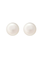 Synthetic Pearl 8mm High Polish Surgical Steel Ear Studs