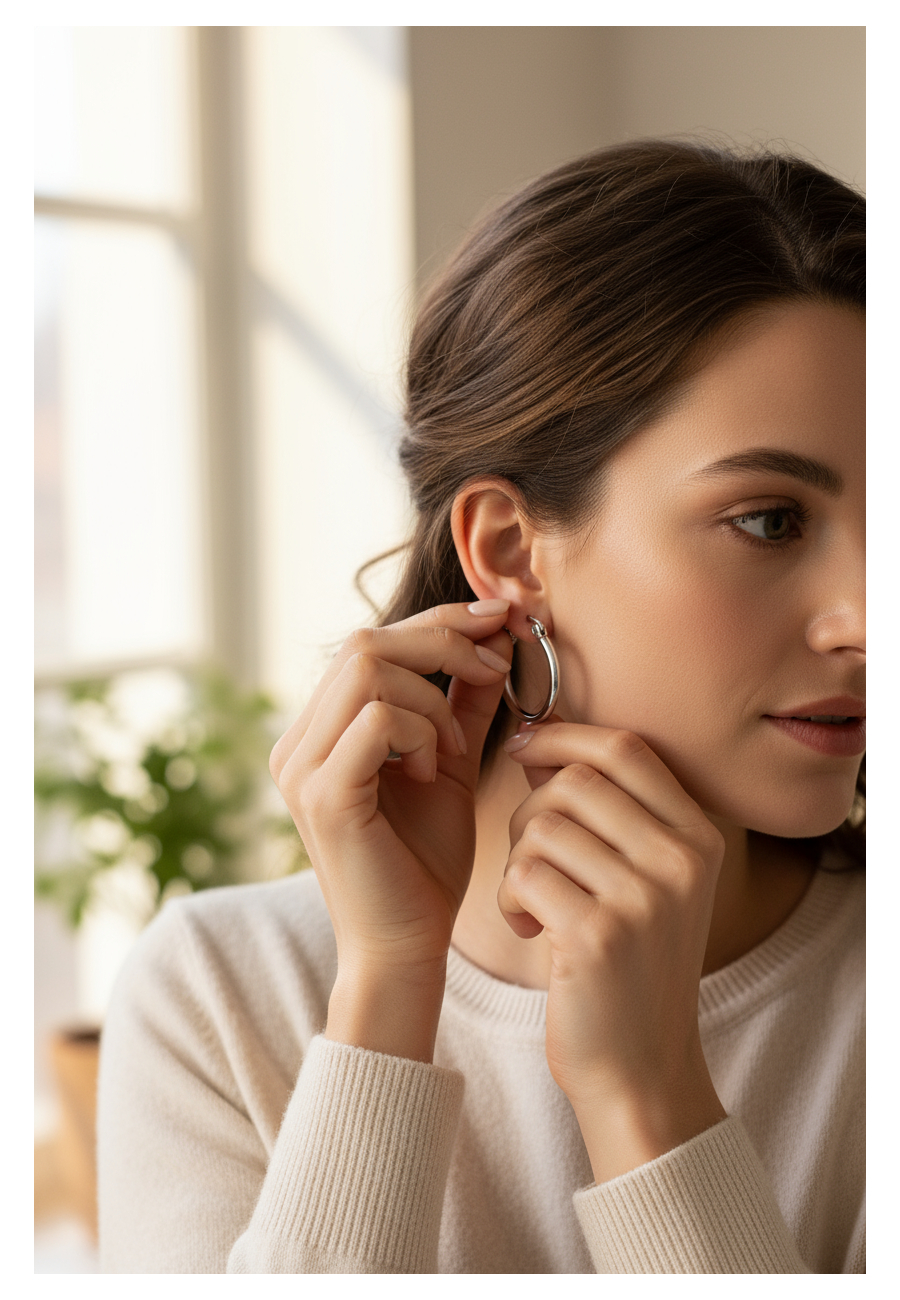 Aros de Acero Quirúrgico Pulido Brillante de 15 mm