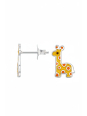 Giraffe Children's Sterling Silver Ear Studs with Epoxy