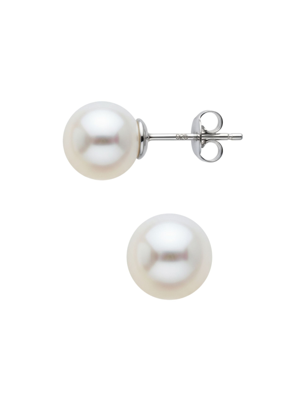 Ohrstecker aus Sterlingsilber mit Süßwasserperle 7 mm