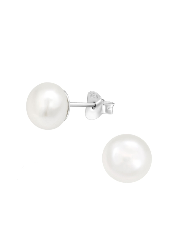Fresh Water Pearl 7mm Sterling Silver Ear Studs