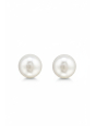 6mm Glass Pearl Sterling Silver Ear Studs