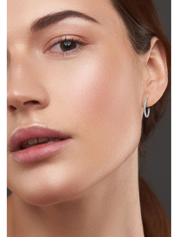 Aros de Acero Inoxidable con Piel de Serpiente de 30 mm y Cierre Francés