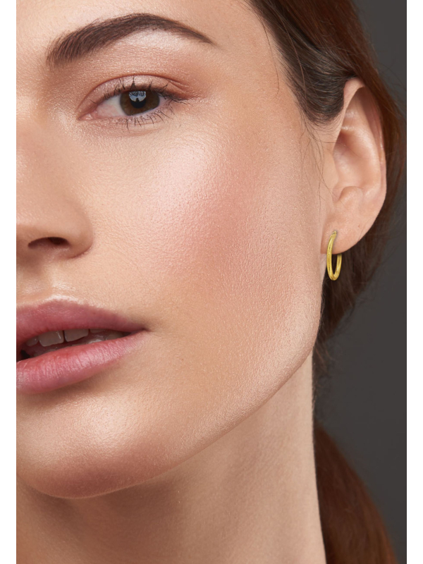 Créoles en Acier Inoxydable Couleur Or 30 mm à Motif Peau de Serpent avec Fermoir Français