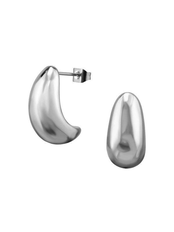 Boucles d’Oreilles Demi-Creoles Goutte en Acier Inoxydable 20 mm