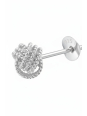 Puces d'Oreilles Nœud en Argent