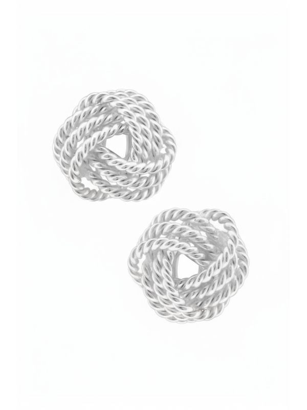Puces d'Oreilles Nœud en Argent