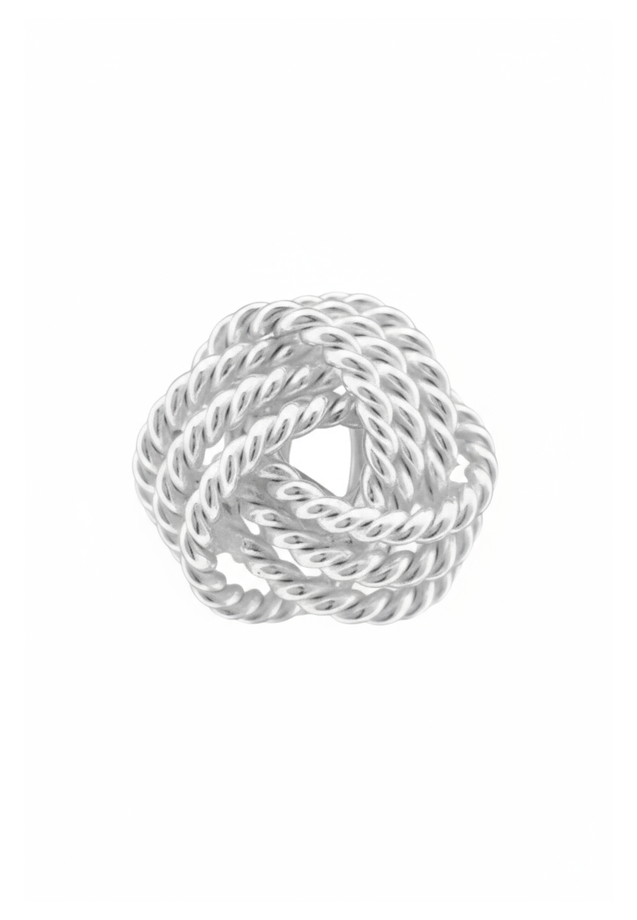 Silberne Knoten-Ohrstecker