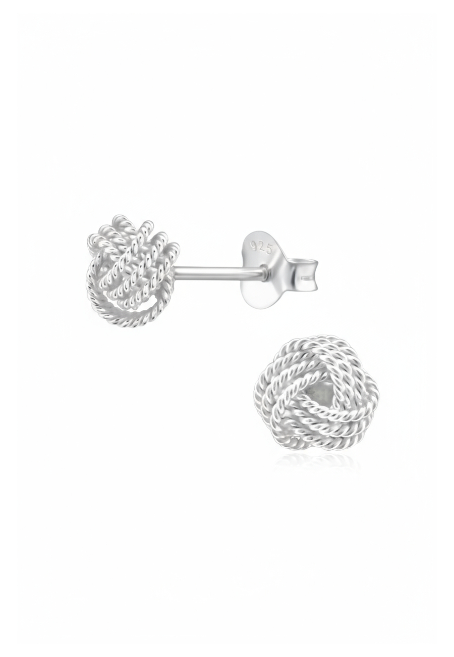 Silver Knot Ear Studs