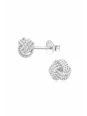 Silver Knot Ear Studs