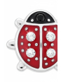 Puces d'Oreilles Coccinelle pour Enfants en Argent Sterling avec Cristal et Émail (or Résine Époxy)
