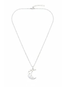 Silver Crescent Moon Necklace