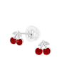 Puces d'Oreilles Cerises en Argent Premium pour Enfants avec Cristal  Export to Sheets