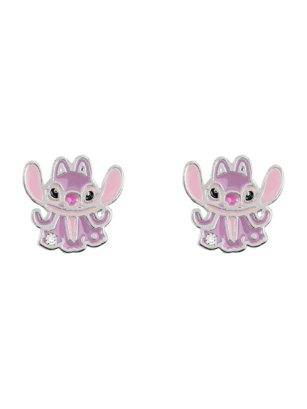 Silver Plated Angel Stud Earrings